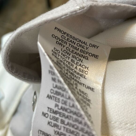 NWT Tibi Anson Cargo Skinny Pants with Back Hem Splits in Ivory Size 8 - Picture 11 of 11